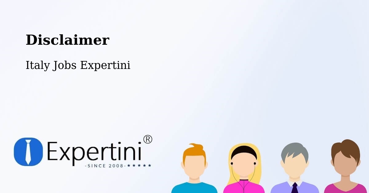 Disclaimer – Ricadi - Italy Jobs Expertini