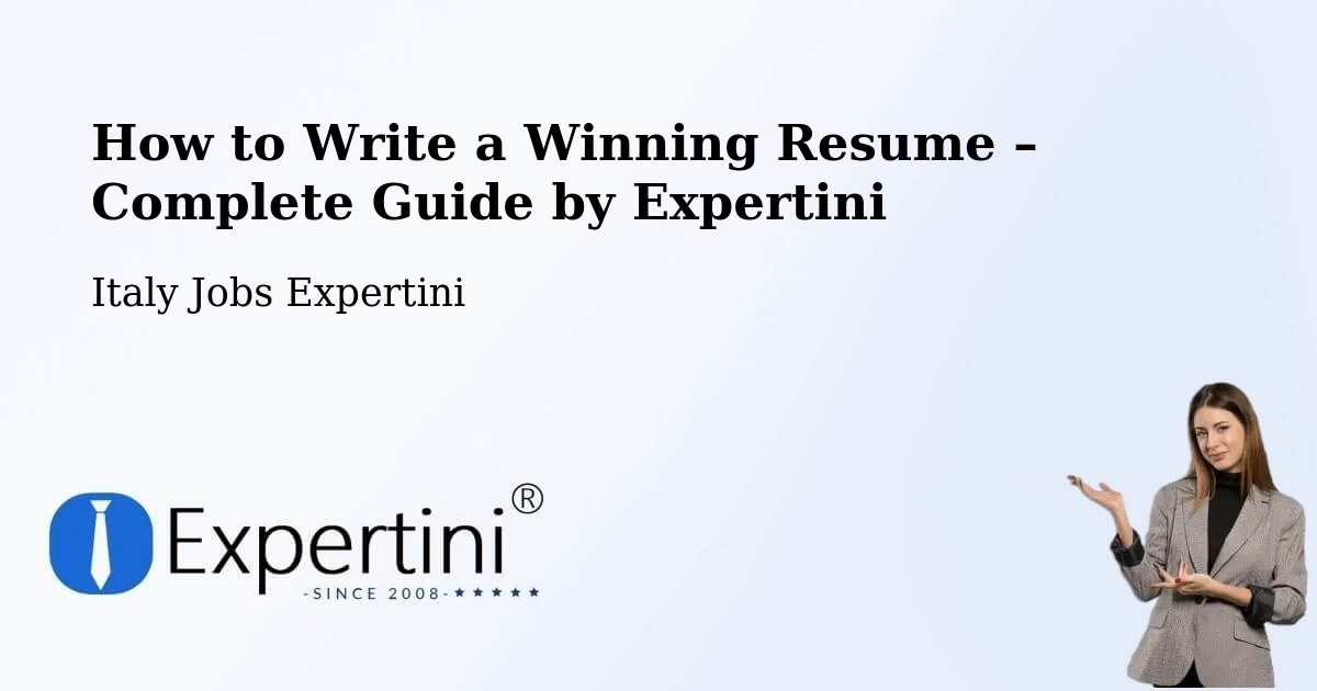 Resume Writing Guide for Job Seekers – Ricadi - Ricadi, Italy Jobs Expertini